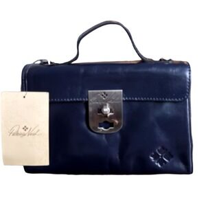 Patricia Nash Navy Blue Leather Vintage Distressed Carisbrooke Crossbody Bag NWT